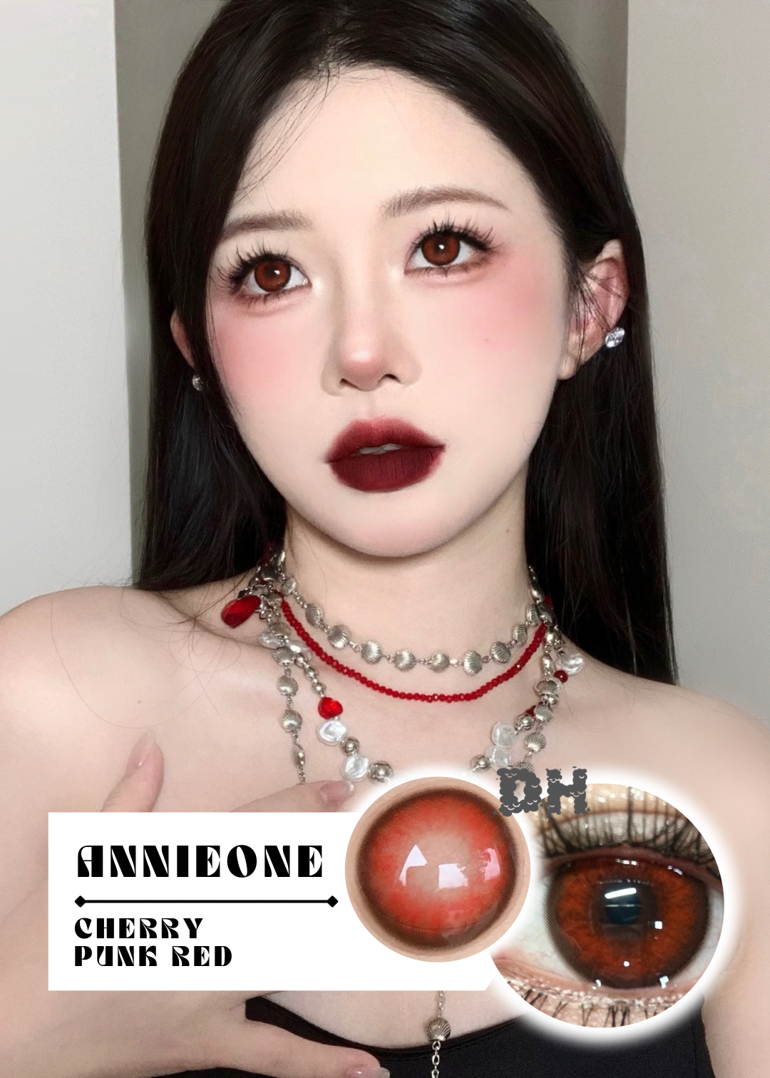 Annieone Cherry Punk Red 朋克櫻桃 1 Day 十片裝