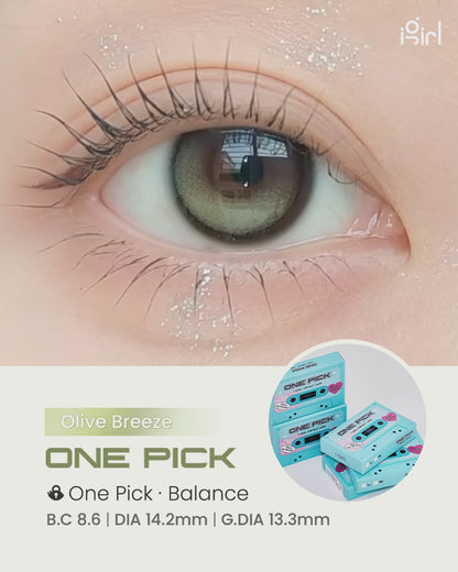 【預購】I-GIRL Onepick Balance Olive Breeze 1 Month 一片裝
